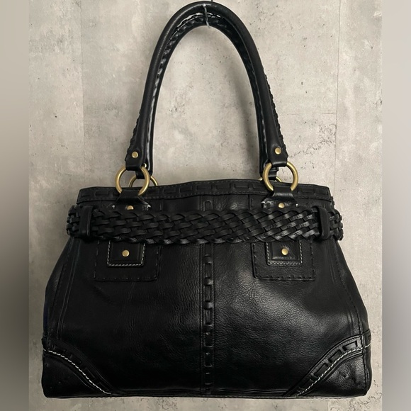 Coach Black Leather Satchel - Picture 2 of 15